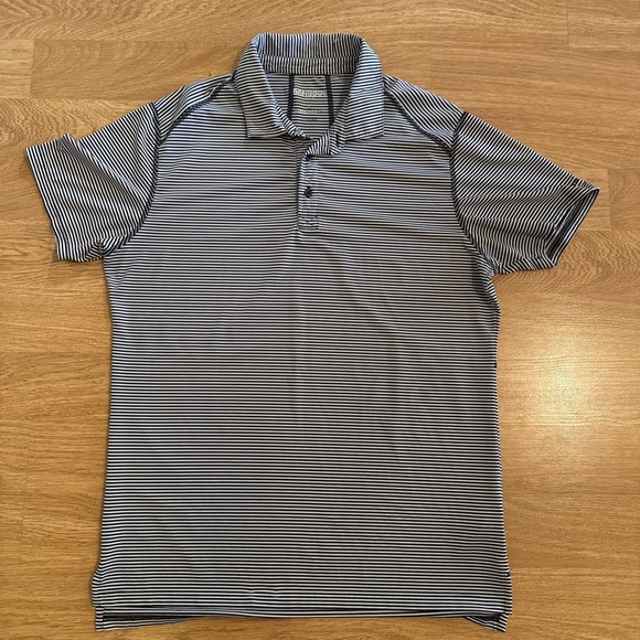 Bonobos Other - Bonobos Golf Polo Shirt Mens Large Standard Fit Blue Striped M-Flex Performance